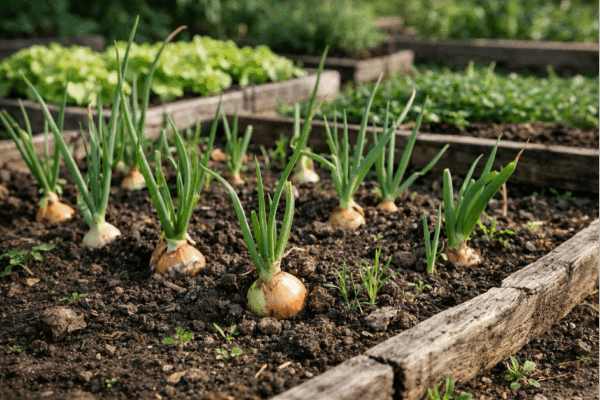Vyvýšený záhon s cibulí | Zcstrakovo.cz
