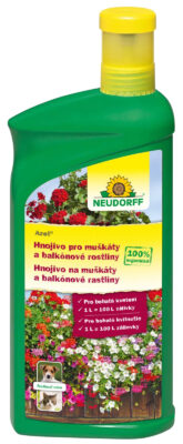 Hnojivo Azet Neudorff - pro muškáty a balkónové rostliny - 1 l