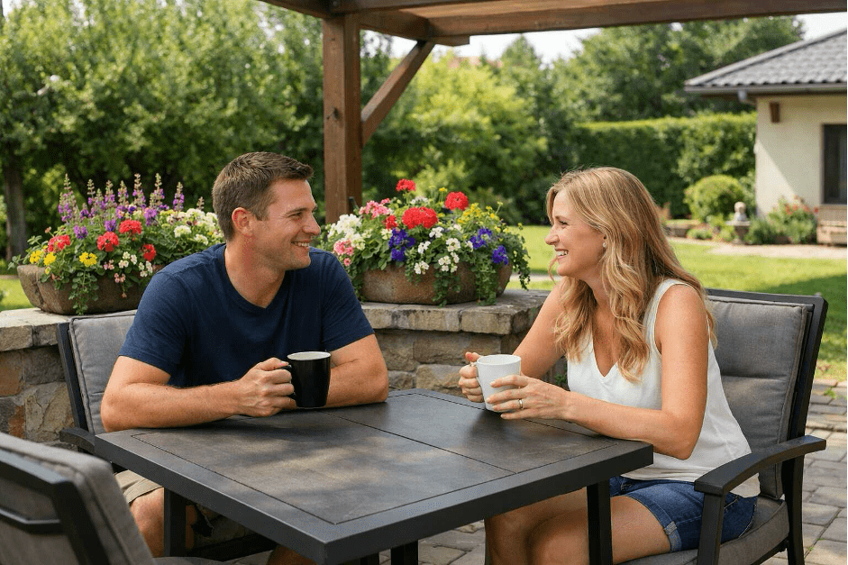 Letničky a balkonovky na terase u rodinného domu | Zcstrakovo.cz