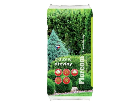 Substrát Florcom - pro okrasné dřeviny 50l konifery, jehličnany
