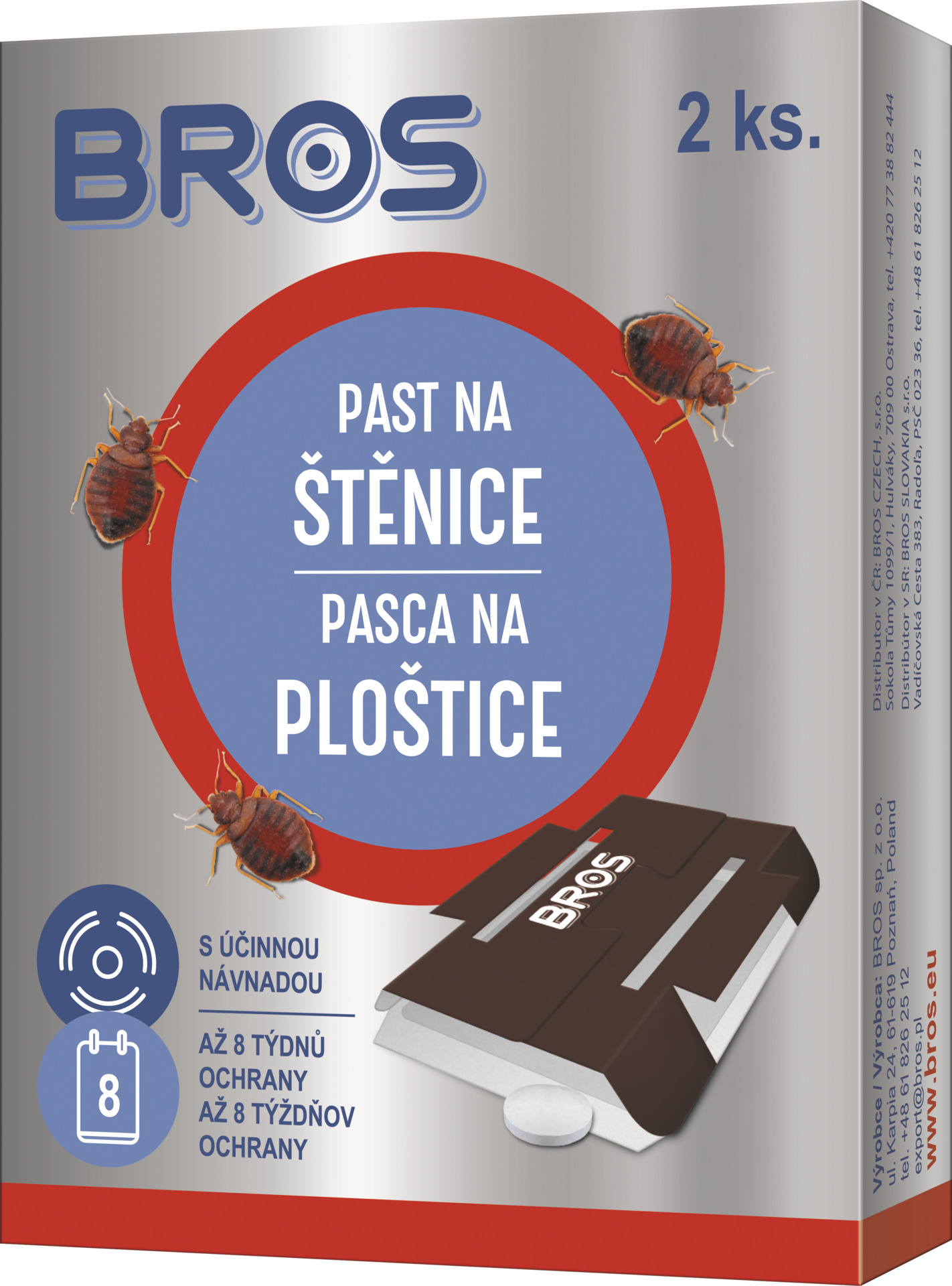 Bros - lepová past na štěnice 2 ks