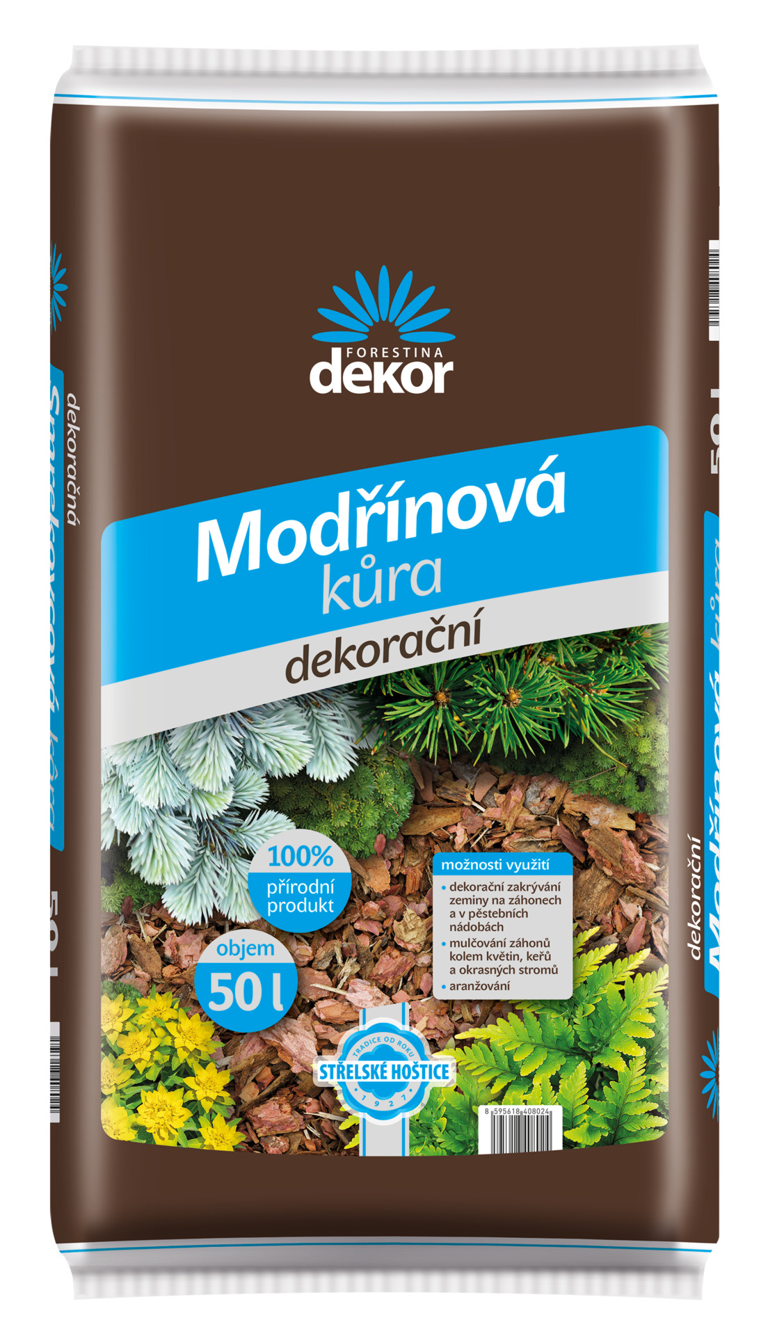 Kůra modřínová dekorační   50 l Forestina