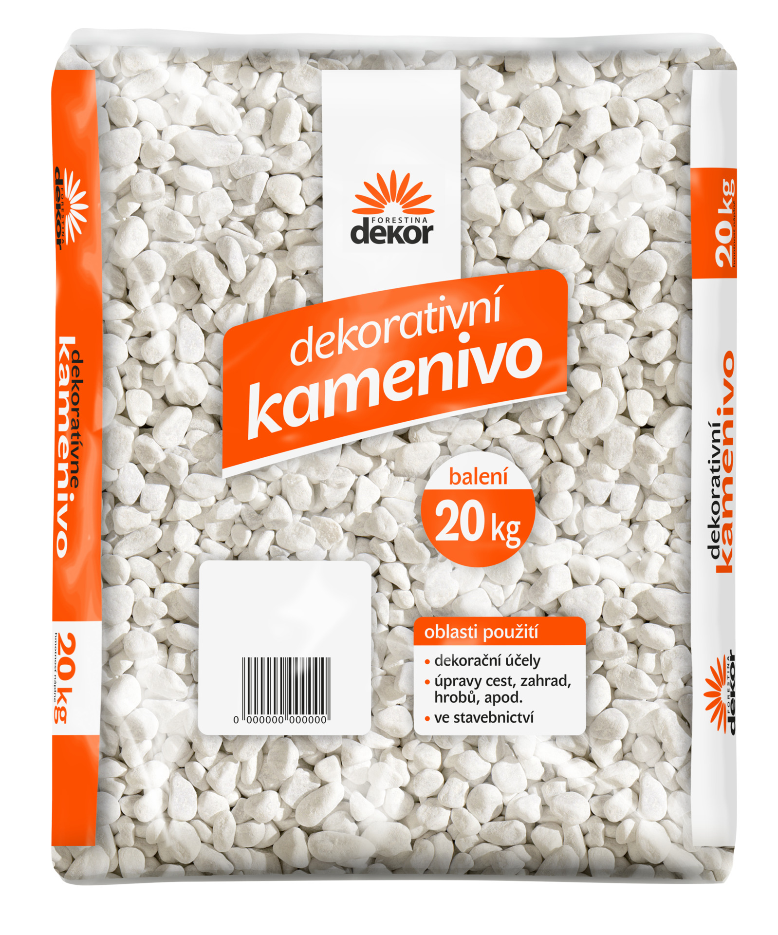 Mramor bílý valoun 15-25 mm - 20 kg