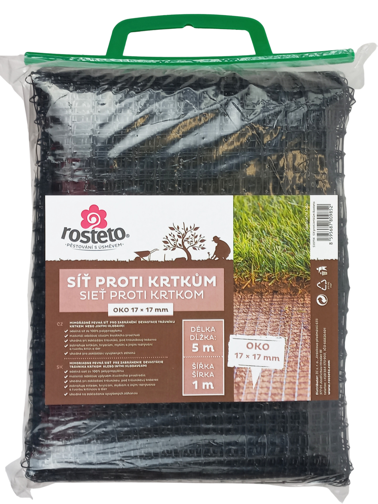 Síť proti krtkům Rosteto - 5 x1 m černá