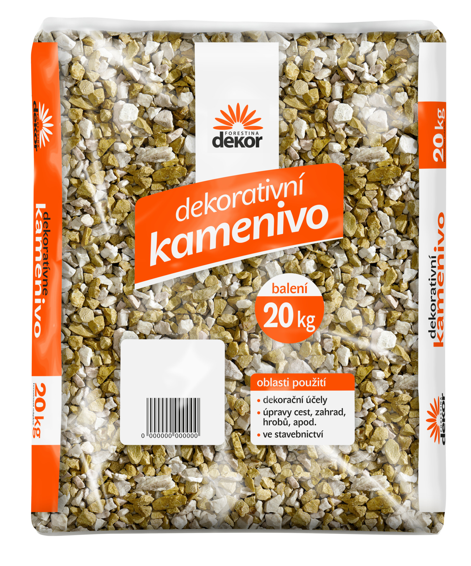 Štěrk dekorativní color mix 8-12 mm - 20 kg